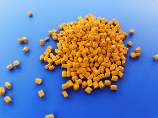Yellow Granule Plastic Master Batch HDPE PP ABS PS Film Injection